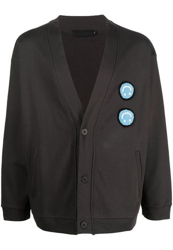 Off Duty Flak smiley patch cardigan - Verde