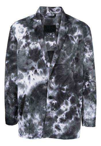 Off Duty Blazer monopetto con fantasia tie-dye - Grigio