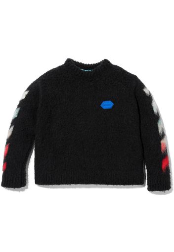 Off-White Kids Maglione con stampa Arrows - Nero