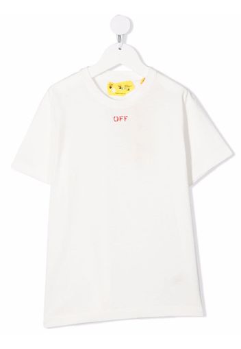 Off-White Kids OFF STAMP TEE S/S WHITE RED - Bianco