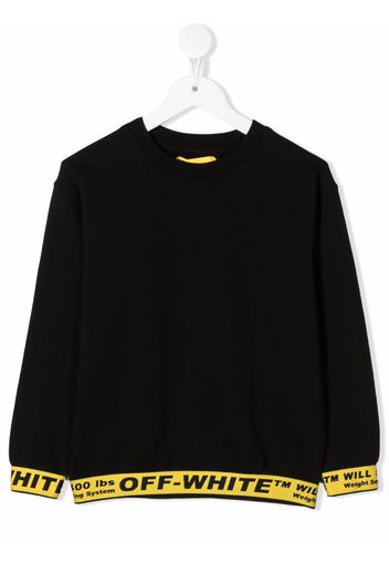 Off-White Kids logo crew-neck sweatshirt - Nero