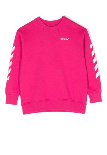 Off-White Kids Felpa con logo - Rosa