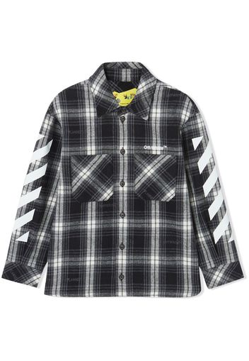 Off-White Kids Camicia a quadri - Nero