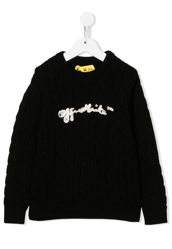 Off-White Kids Maglione con ricamo - Nero