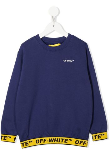 Off-White Kids Industrial Logo-print sweatshirt - Blu