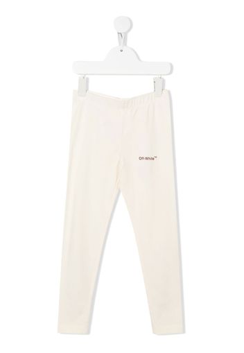 Off-White Kids Leggings a righe - Toni neutri