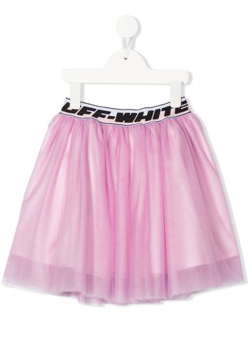 Off-White Kids logo embroidered skirt - Rosa