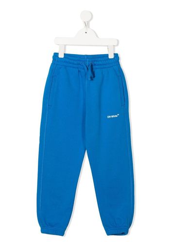 Off-White Kids Pantaloni sportivi con stampa - Blu