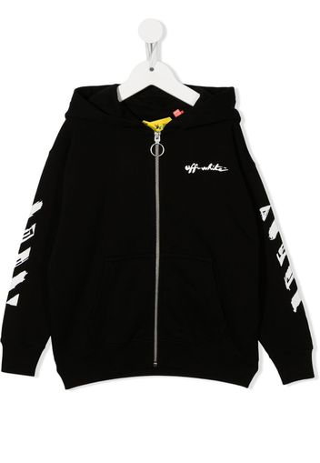 Off-White Kids Arrows-motif zip-up hoodie - Nero