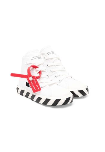 Off-White Kids Safety tag high-top sneakers - Bianco