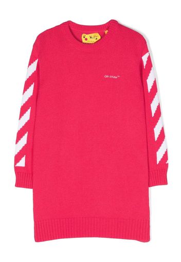 Off-White Kids Arrows-print long-sleeved T-shirt dress - Rosa