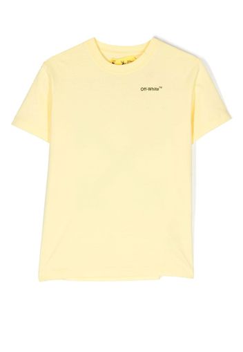 Off-White Kids logo-print cotton T-Shirt - Giallo