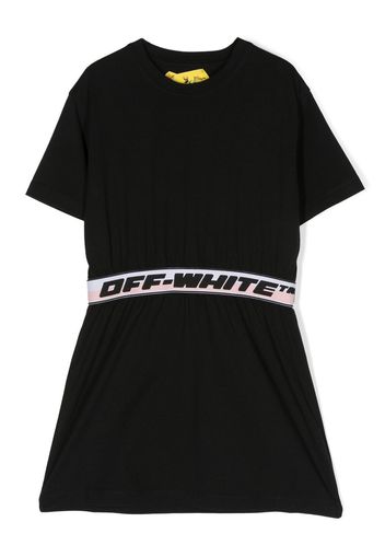 Off-White Kids logo-tape waistband dress - Nero