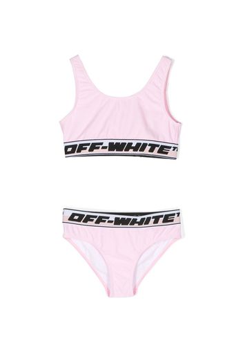 Off-White Kids logo-print bikini - Rosa