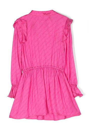 Off-White Kids ruffled long-sleeve dress - Rosa