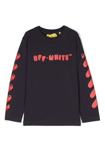 Off-White Kids Arrows print long-sleeved T-shirt - Blu