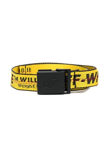 Off-White Kids logo-print adjustable belt - Giallo