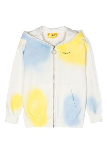 Off-White Kids graphic-print zip-up hoodie - Toni neutri