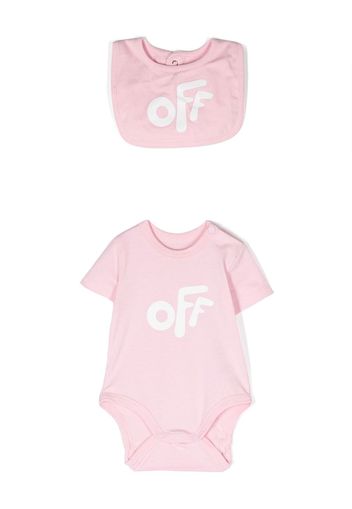 Off-White Kids logo-print baby set - Rosa