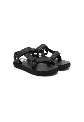 Off-White Kids touch-strap open-toe sandals - Nero