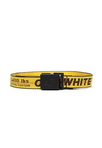 Off-White Kids logo-tape industrial elasticated belt - Giallo