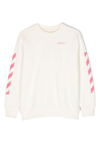 Off-White Kids Felpa con stampa - Bianco