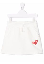 Off-White Kids OFF ROUNDED MINI SKIRT WHITE RED - Bianco