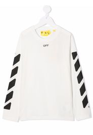 Off-White Kids OFF STAMP TEE L/S WHITE BLACK - Bianco