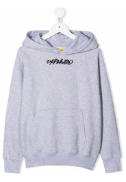 Off-White Kids OFF PEACE HOODIE LIGHT GREY BLACK - Grigio