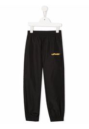 Off-White Kids OW SCRIPT LOGO DIAGONAL PANT BLACK YELL - Nero