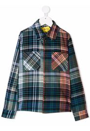 Off-White Kids ARROW CHECK FLANNEL SHIRT MULTICOLOR BLU