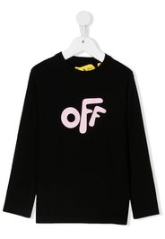 Off-White Kids T-shirt Off Rounded - Nero