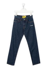 Off-White Kids Jeans con stampa Diag - Blu