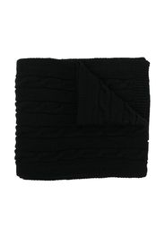 Off-White Kids Off Cable virgin wool scarf - Nero