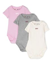 Off-White Kids three-pack babygrow set - Rosa