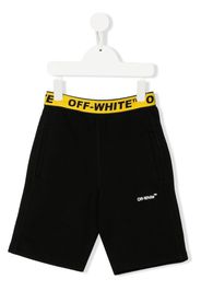 Off-White Kids logo track shorts - Nero