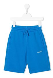 Off-White Kids Shorts sportivi con stampa - Blu