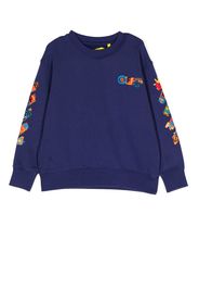 Off-White Kids logo-print sweatshirt - Blu
