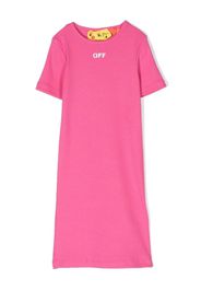 Off-White Kids Abito modello T-shirt con stampa - Rosa