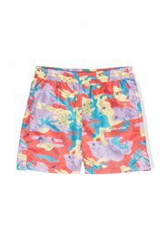 Off-White Kids camouflage-print branded swim shorts - Multicolore