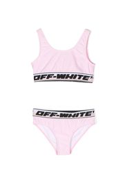 Off-White Kids logo-print bikini - Rosa