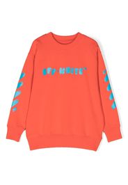 Off-White Kids logo-print sweatshirt - Arancione