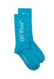 Off-White Kids Calzini a coste - Blu