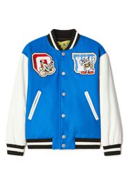 Off-White Kids Bomber con applicazione - Blu