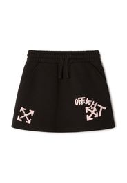 Off-White Kids Minigonna Paint Script - Nero