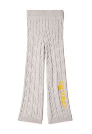 Off-White Kids Pantaloni Script - Grigio