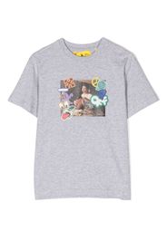 Off-White Kids Stickers Picture cotton T-shirt - Grigio