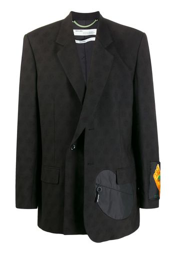 EQUIPMENT POCKET BLAZER BLACK MULTICOLOR