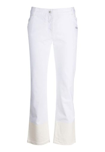 contrast hem mid-rise jeans