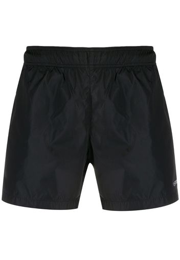 OW LOGO SWIMSHORTS BLACK WHITE